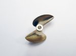 32mm Diameter 2 Blade Cast Copper Propellor for 1/8" Shaft