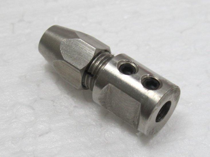 Flex Collet for 5mm Un-Thread Motor Shaft to 3/16" Cable Shaft - Click Image to Close
