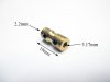 Copper Coupler for 2.2mm Motor Shaft to 1/8" Cable Shaft