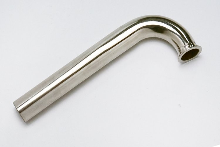 105 Degree Bend width 7/8" Stainless Steel Header - Click Image to Close
