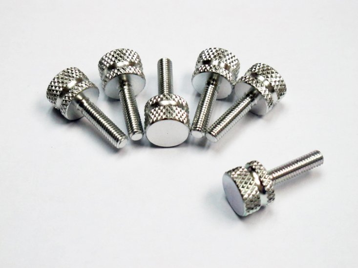 Aluminum Easy Grip M4 Threaded Screw with Groove X 4 unit - Click Image to Close
