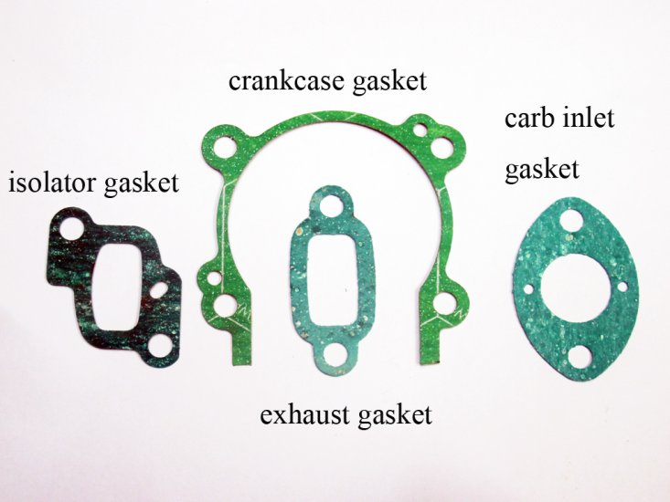 Insulation Gasket Set (Crankcase, Carburetors, Exhaust) - Click Image to Close