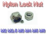 M5 Stainless Steel Nylon Lock Nuts x 10 x 20 x 50 x 100 pcs