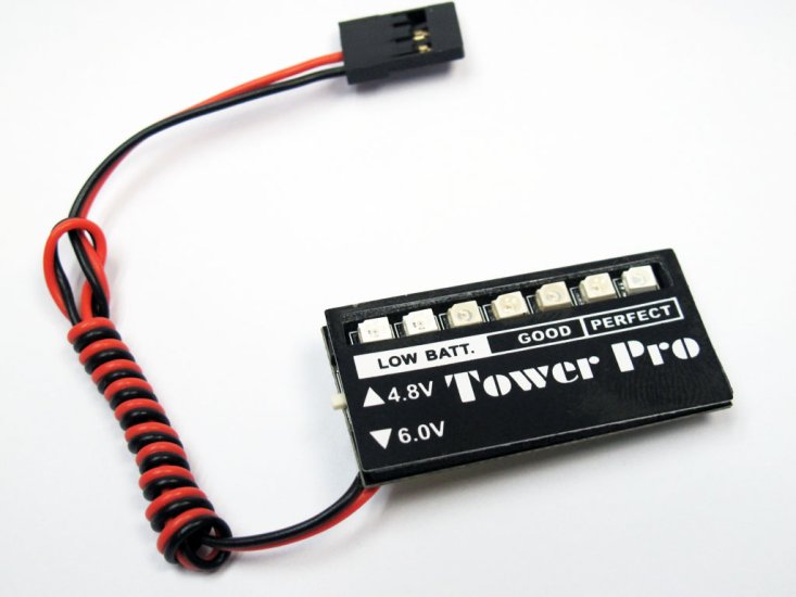 Tower Pro Receiver voltage check meter with 4.8V or 6.0V - Click Image to Close
