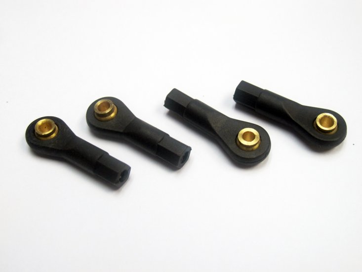Black Plastic Ball Joints x 4 unit for M3 Threaded Rod - Click Image to Close