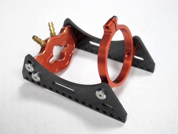 Aluminum water-cool motor mount Carbon Fiber for B36/B40 36/40mm - Click Image to Close