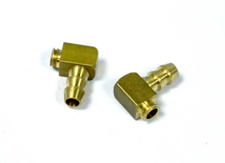 M6 Threaded 90 Degree Brass Water Fittings x 2 units - Click Image to Close