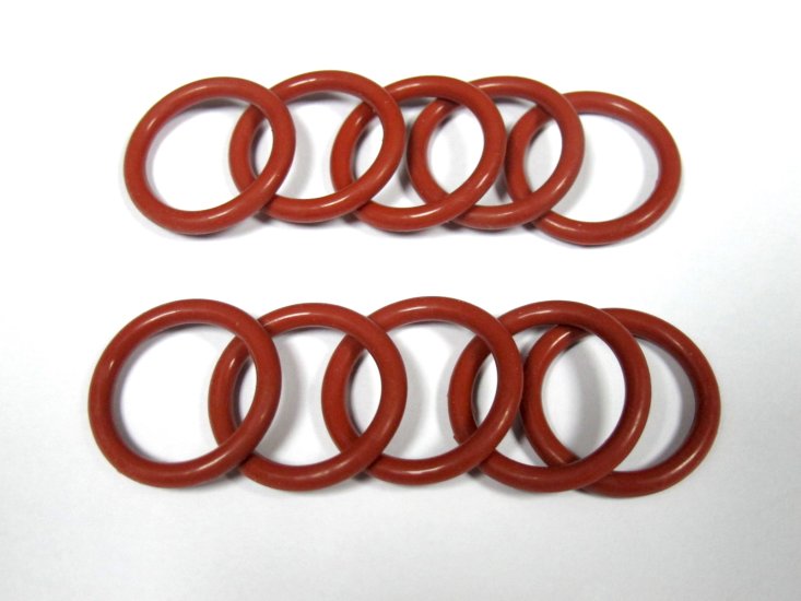 Silicon Rubber Sealing O-Ring 200°C OD 28mm x CS 3.5 Red - Click Image to Close