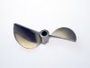 70mm Diameter 2 Blade Cast Copper Propellor for 1/4" Shaft