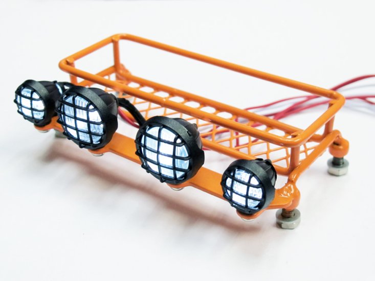 1:10 Scale Full Metal Roof Rack with LED Lighting - Click Image to Close