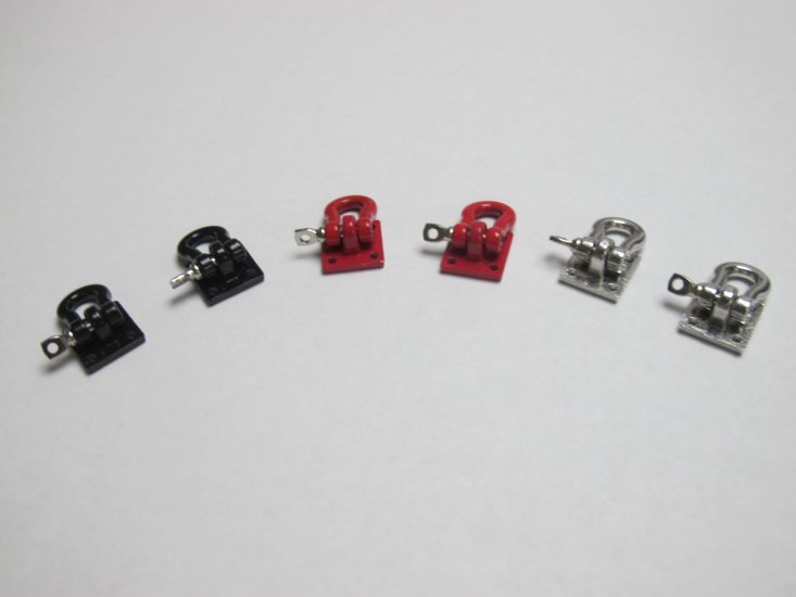 1:10 Scale Alloy Hitch Tow Shuckle x 2 Units Red / Black - Click Image to Close