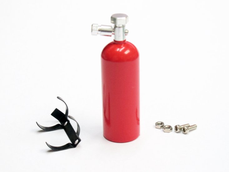 1:10 Scale Alloy Fire Extinguisher Red 53mm with Metal Mount - Click Image to Close