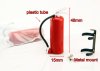 1:10 Scale Fire Extinguisher Red 48mm with Metal mount SCX10 RC4