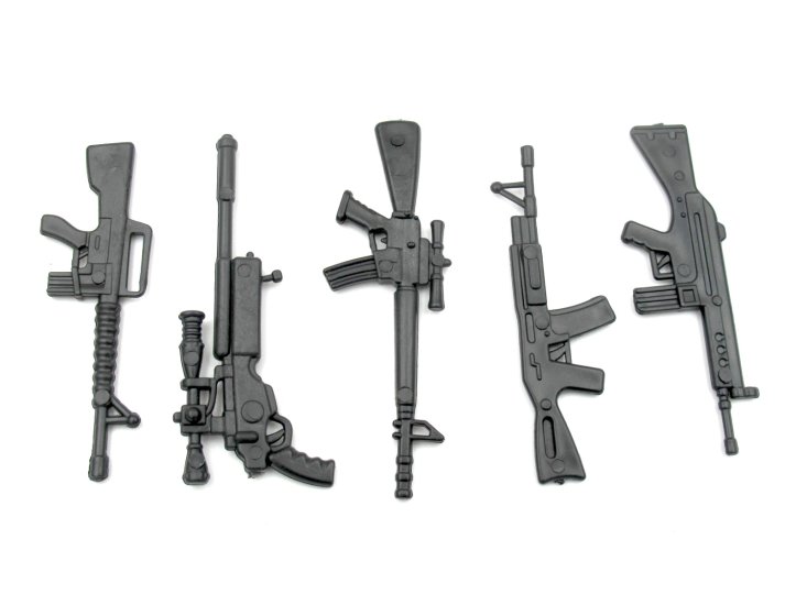 1:10 Scale ABS Machine Guns 5 Pack S-Type - Click Image to Close