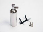 1:10 Scale Alloy Fire Extinguisher Silver 53mm with Metal Mount
