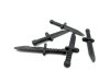 1:10 Scale ABS Rambo Knife 5 Pack