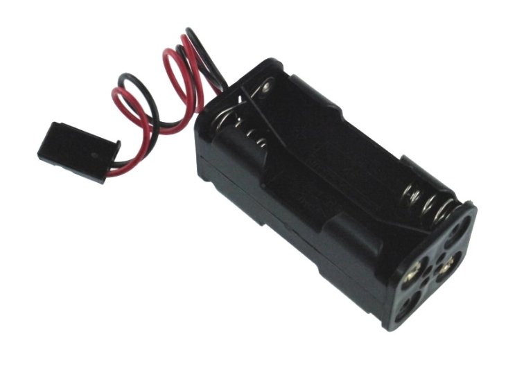 6v (4 x 1.5V) AA Battery Holder for with Receiver Plug (Futaba) - Click Image to Close