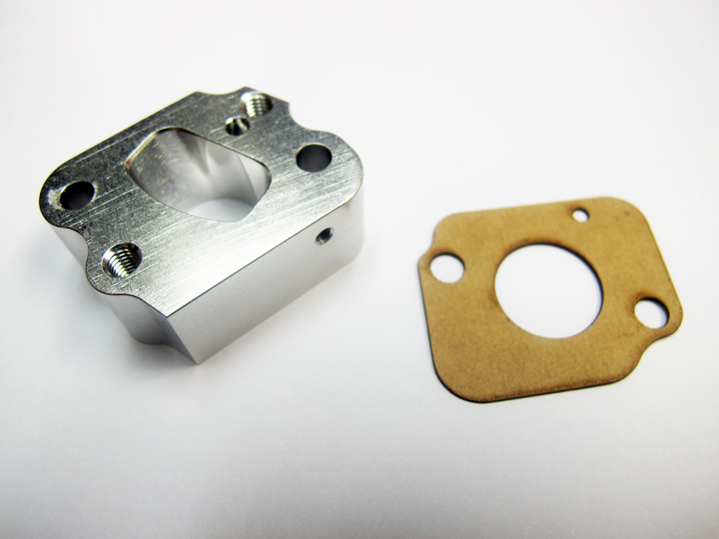 Alum. Isolator Block for Walbro WKY-33 with Throttle Assemebly - Click Image to Close