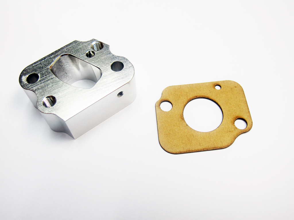 Alum. Isolator Block for Walbro WKY-33 with Throttle Assemebly - Click Image to Close