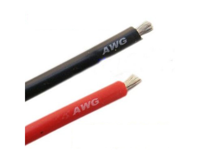 14 AWG Silicone Wire Cable Heatproof Red 1 meter Black 1 meter - Click Image to Close