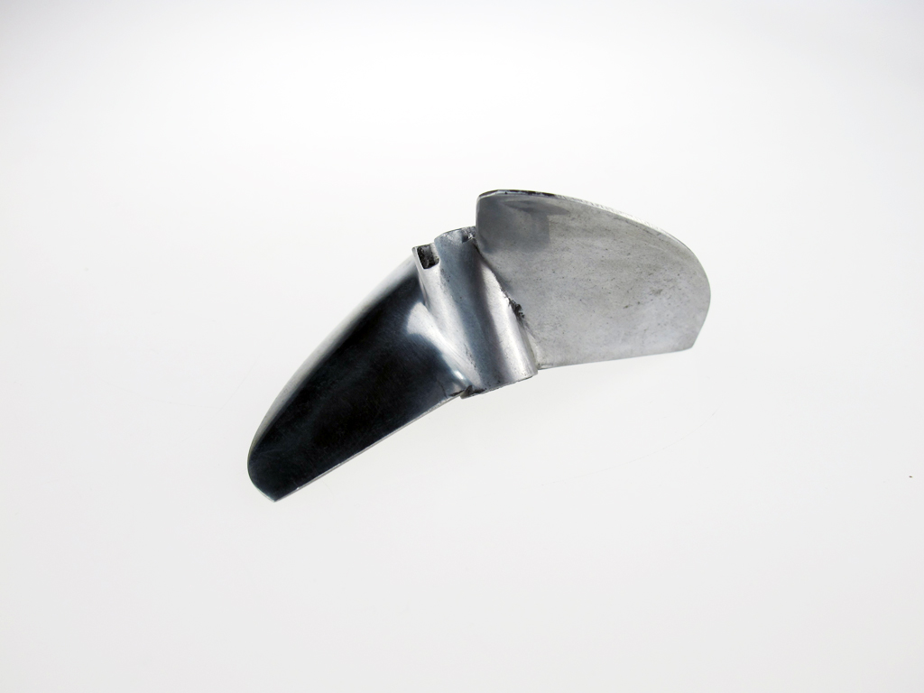 78mm Diameter 2 Blade Cast Aluminum for 1/4" Shaft - Click Image to Close