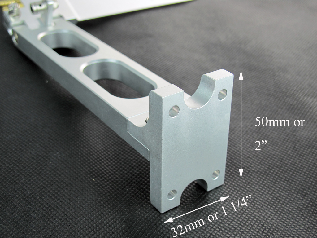 Aluminum Rudder (1-1/2" to 6" arm length) - Click Image to Close