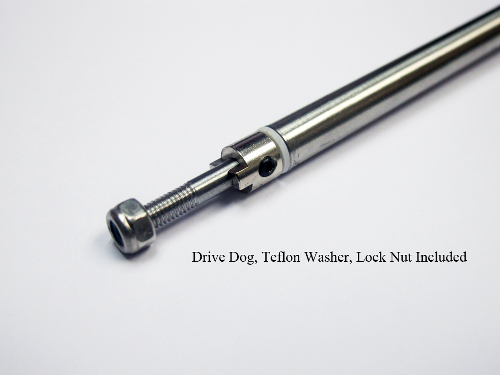 4mm Straight Shaft 250mm Long with Shaft Casing and Bearings - Click Image to Close