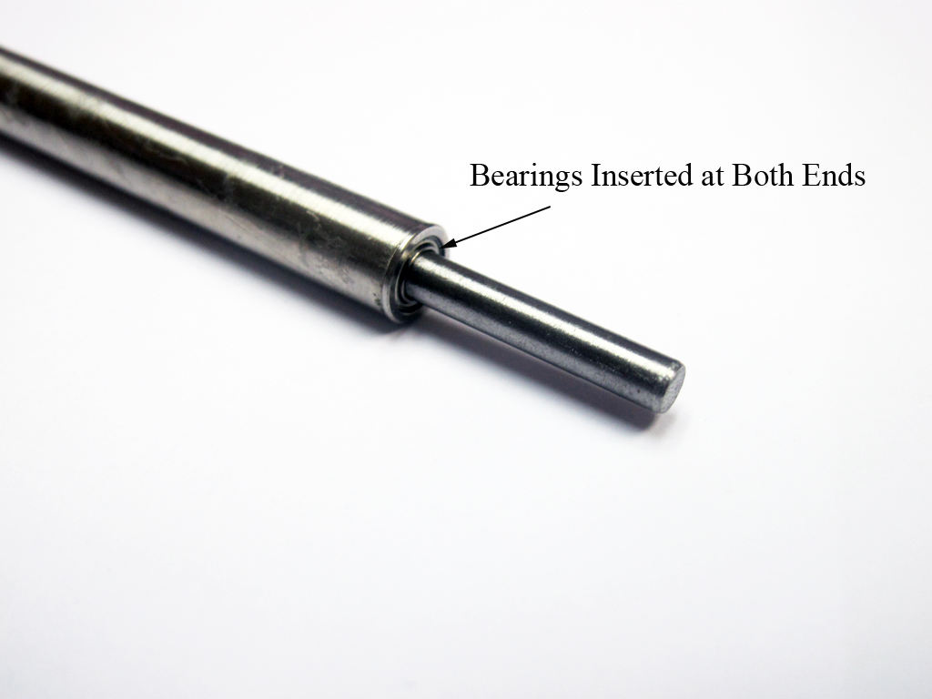 4mm Straight Shaft 250mm Long with Shaft Casing and Bearings - Click Image to Close