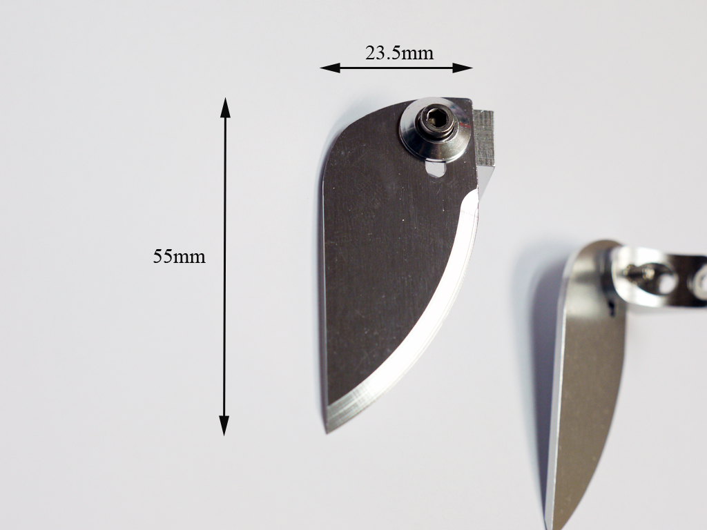 55mm Long Aluminum Turn Fins x 1 pair - Click Image to Close