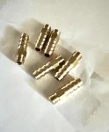 #10-32 Threaded Brass Water Fittings Nipple x 2 units (image for) #10-32 Threaded Brass Water Fittings Nipple x 2 units